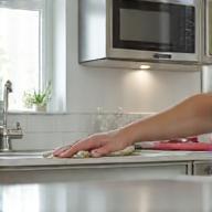 Professional performing kitchen deep clean